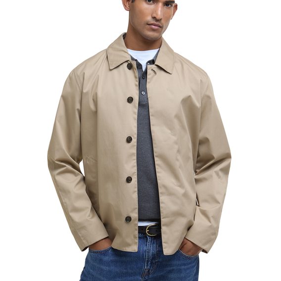 Barbour Short Rokig Waterproof Jacket — Washed Stone