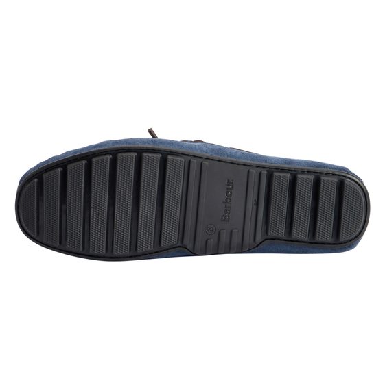 Barbour Courage Driving Shoes — Shark Blue Suede