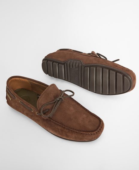 Barbour Courage Driving Shoe — Choco Suede