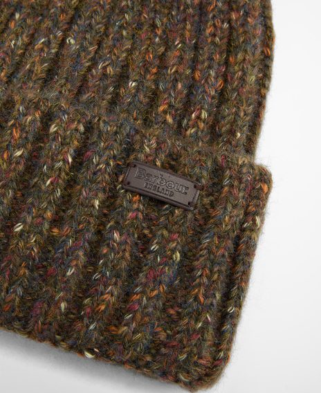Barbour Kelson Fleck Beanie — Olive