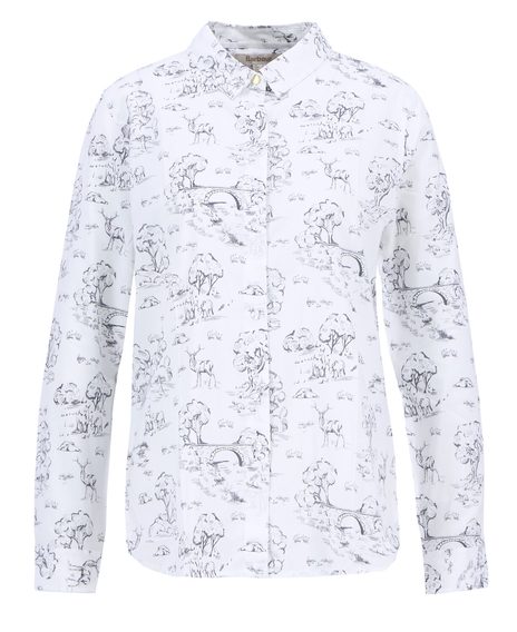 Barbour Safari Relaxed Long-Sleeved Shirt — Woodland Print