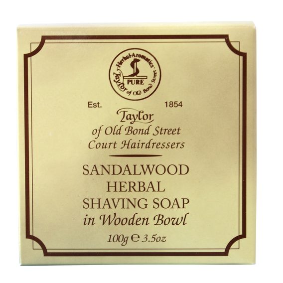 Сапун за бръснене Taylor of Old Bond Street в дървена купичка - Sandalwood (100 г)