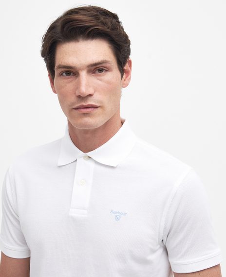 Barbour Lightweight Sports Polo Shirt — Classic White