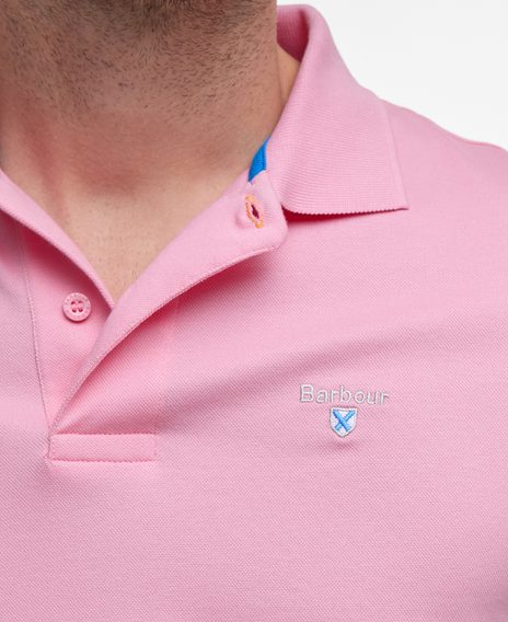 Barbour Active Tailored Fit Polo Shirt — Candy Pink