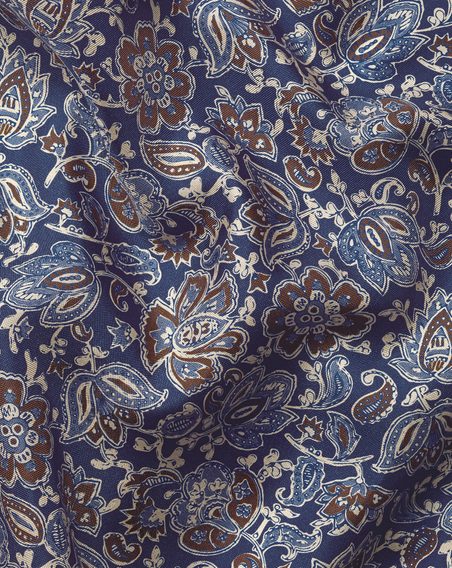 Charles Tyrwhitt Silk Paisley Pocket Square — Heather Blue