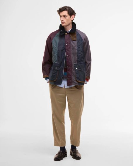 Paul Smith loves Barbour — Striped Oversized Bedale Waxed Jacket