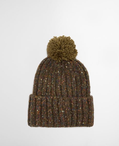 Barbour Kelson Fleck Beanie — Olive