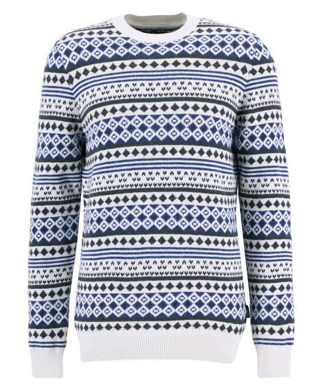 Barbour Easdale Fair Isle Sweater — White