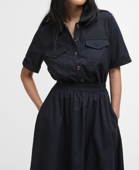 Barbour Elsie Midi Skirt — Black