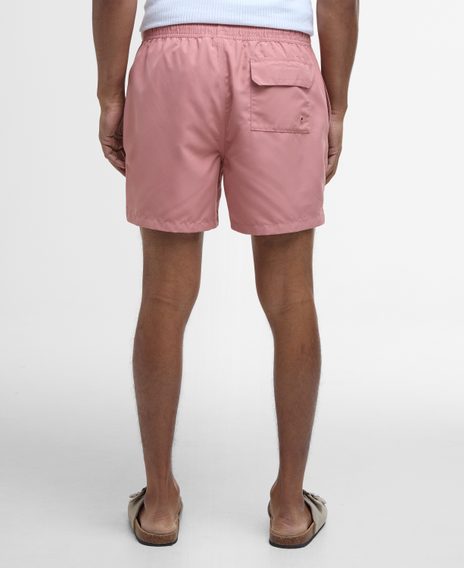 Barbour Staple Logo 7″ Swim Shorts — Pink Clay