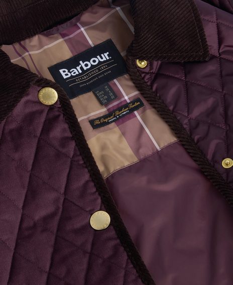 Barbour Marla Quilted Jacket — Black Cherry