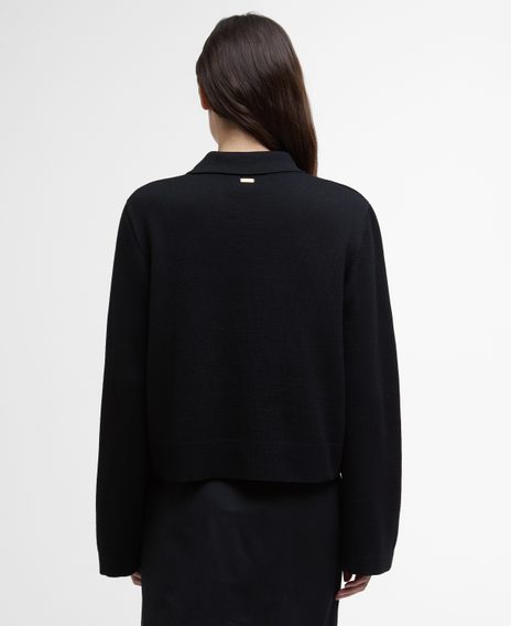 Barbour Alma Knitted Jacket — Black