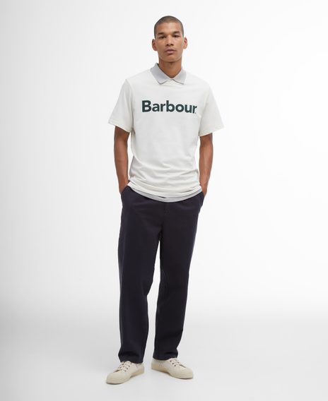 Barbour Washed Stretch Relaxed Trousers — Dark Navy