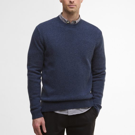 Barbour Covent Crew Neck Jumper — Navy Marl