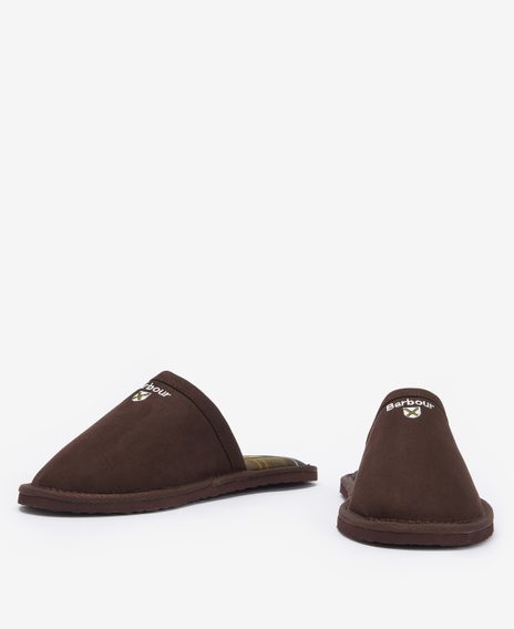 Barbour Everitt Mule Slippers — Brown