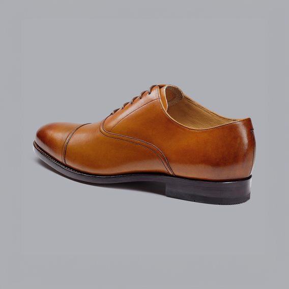 Charles Tyrwhitt Leather Oxford Shoes — Tan