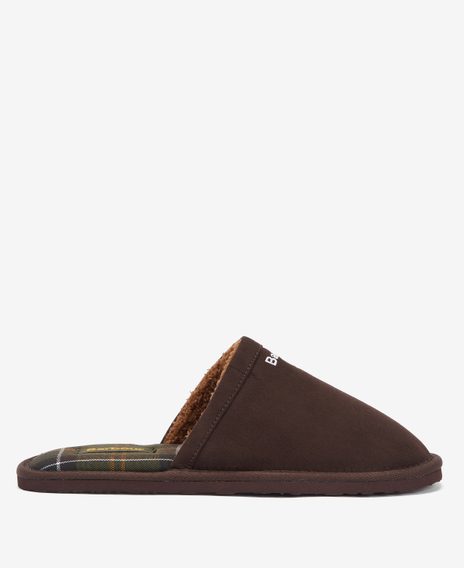 Barbour Everitt Mule Slippers — Brown