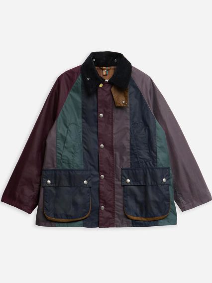 Paul Smith loves Barbour — Striped Oversized Bedale Waxed Jacket