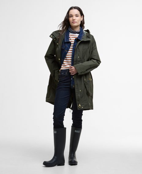 Barbour Una Showerproof Jacket — Olive