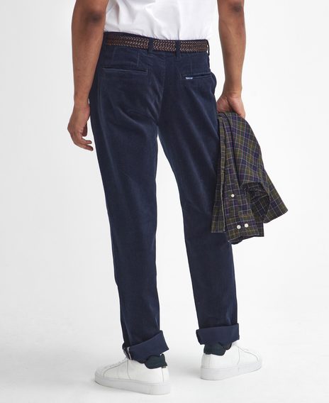 Barbour Stretch Cord Tailored Trousers — Classic Navy