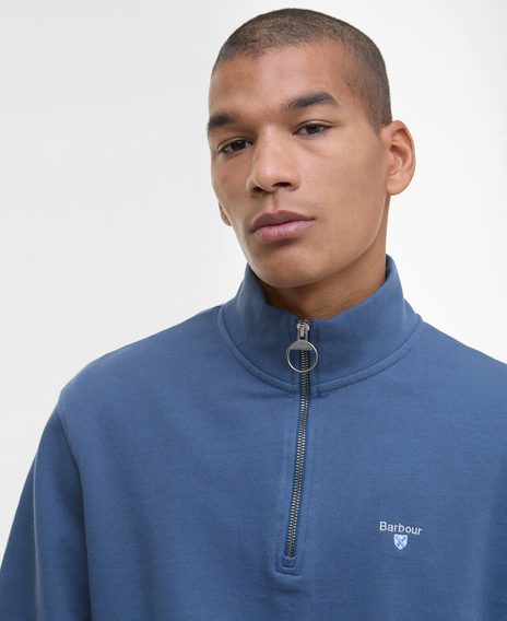 Barbour Rosford Half-Zip Sweatshirt — Dark Denim