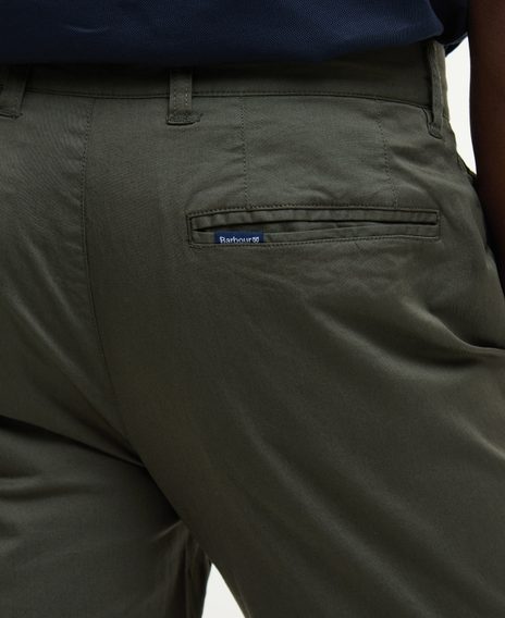 Barbour Lightweight Stretch Tailored Chinos — Uniform Green