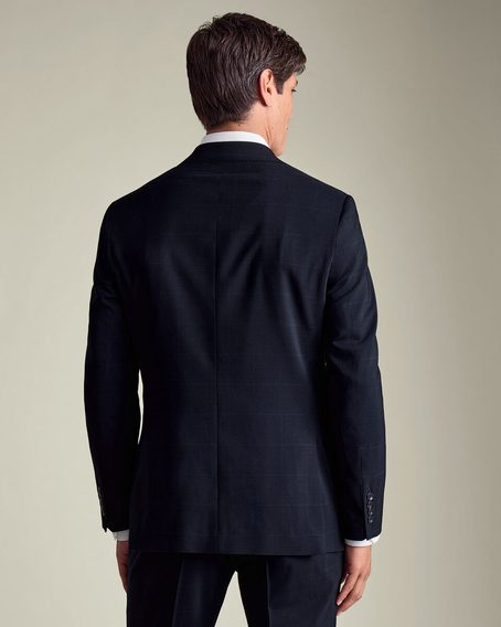 Charles Tyrwhitt Windowpane Check Suit Jacket — Navy
