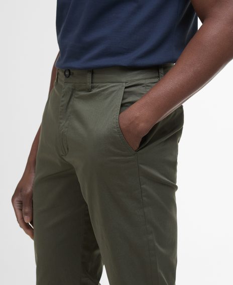 Barbour Lightweight Stretch Tailored Chinos — Uniform Green