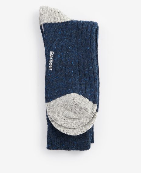 Barbour Houghton Socks — Navy/Grey