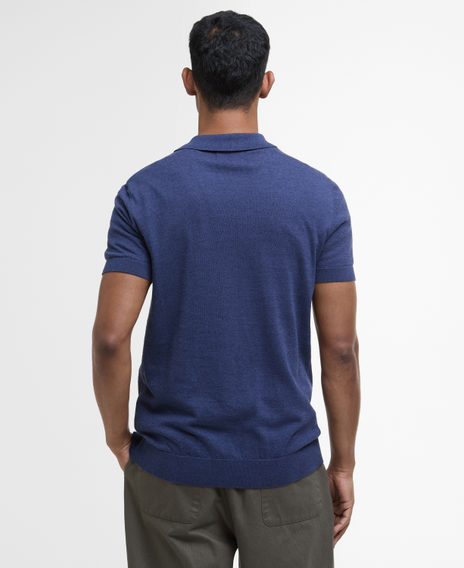 Barbour Buston Knitted Polo Shirt — Navy