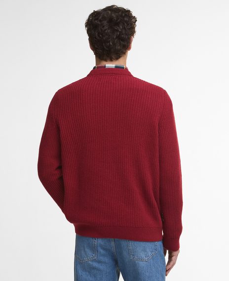 Barbour Cleveland Crew Neck Jumper — Biking Red