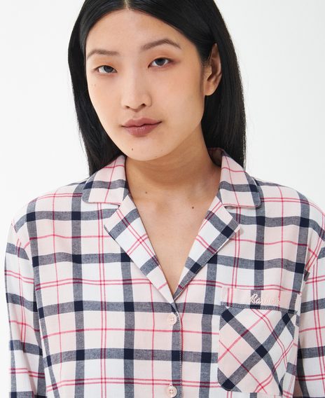 Barbour Etta Nightshirt — Navy/Pink Tartan