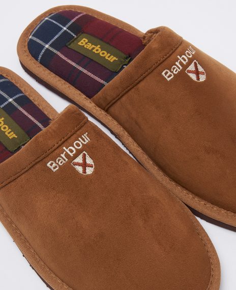 Barbour Everitt Mule Slippers — Camel