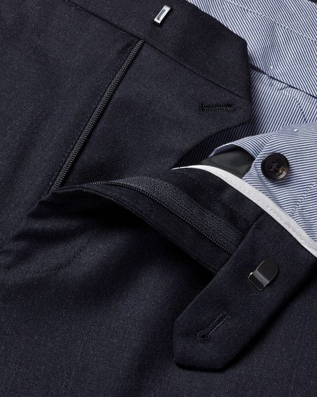 Charles Tyrwhitt Wool Stretch Trousers — Navy