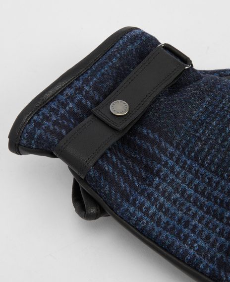 Barbour Deveron Tweed Waterproof Gloves — Navy