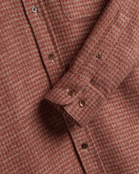 Portuguese Flannel Abstract Pied Poule — Clay