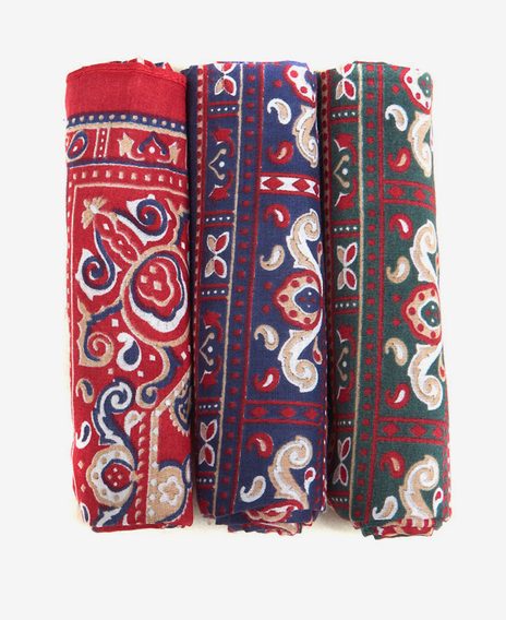 Подаръчен пакет кърпички с paisley мотив Barbour (3 бр)