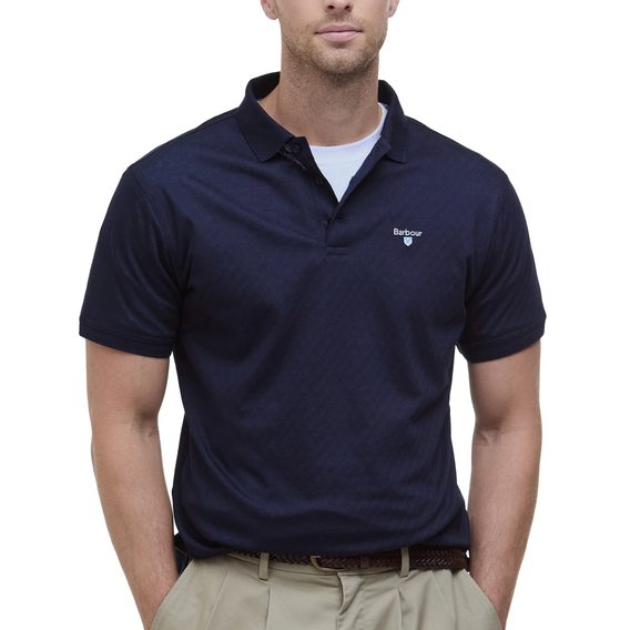 Barbour Sutton Tailored Fit Polo Shirt — Navy