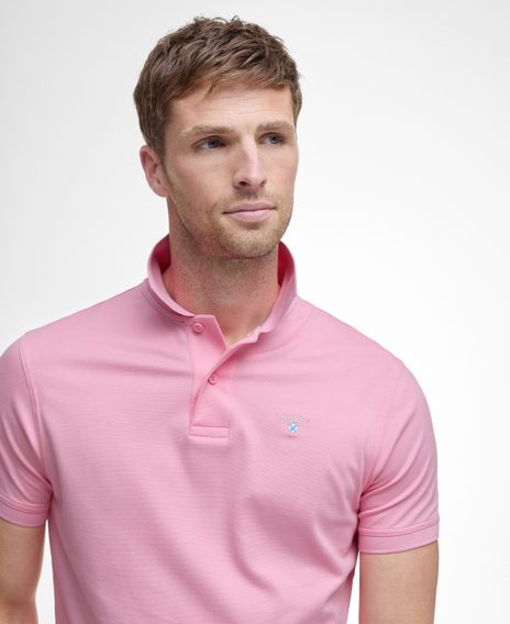 Barbour Active Tailored Fit Polo Shirt — Candy Pink