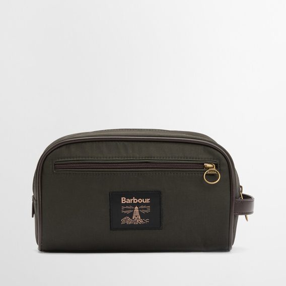 Barbour Waxed Washbag