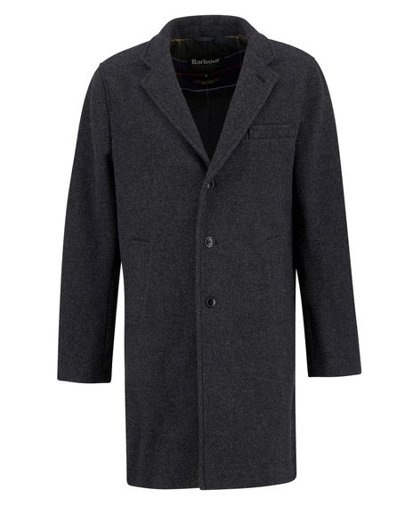 Barbour Kirkbridge Wool Coat — Dark Grey Marl