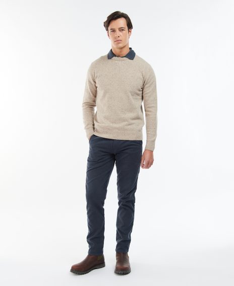 Barbour Tisbury Crew Neck Sweater — Stone