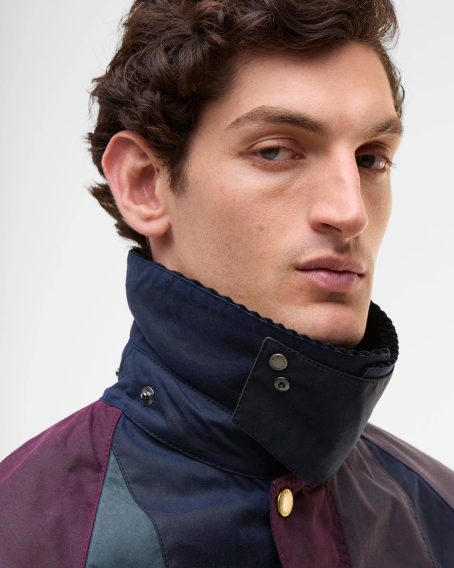 Paul Smith loves Barbour — Striped Oversized Bedale Waxed Jacket