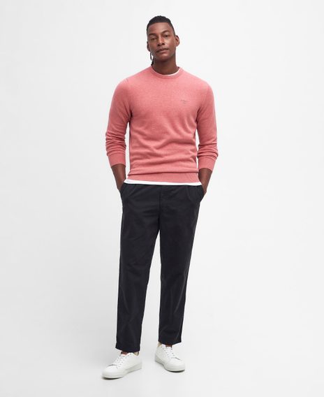 Barbour Pima Cotton Crew Neck Sweater — Pink Clay