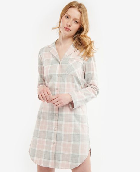 Barbour Etta Nightshirt — Pink Tartan