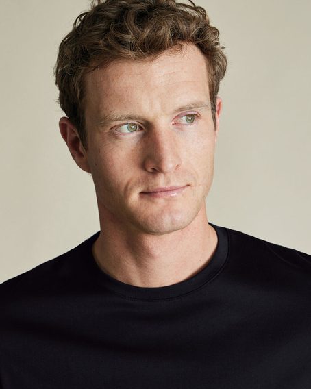 Charles Tyrwhitt Pure Cotton T-Shirt — Black