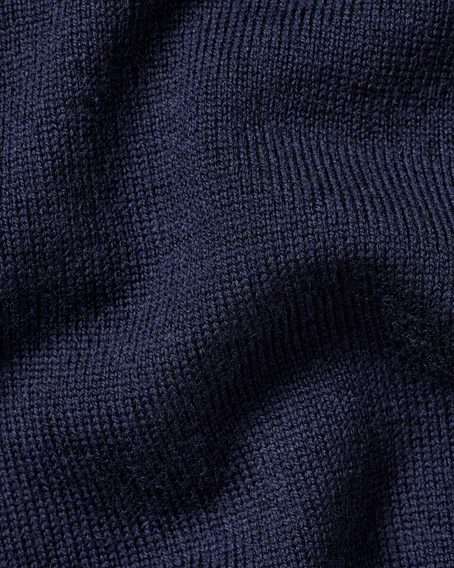 Charles Tyrwhitt Pure Merino Roll Neck Jumper — Navy