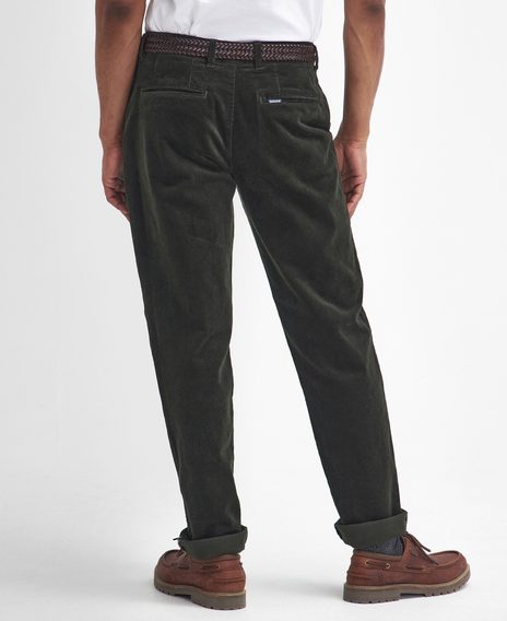 Barbour Stretch Cord Tailored Trousers — Forest