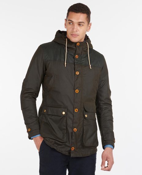 Обработено с восък яке Barbour Game Parka Jacket - маслинен