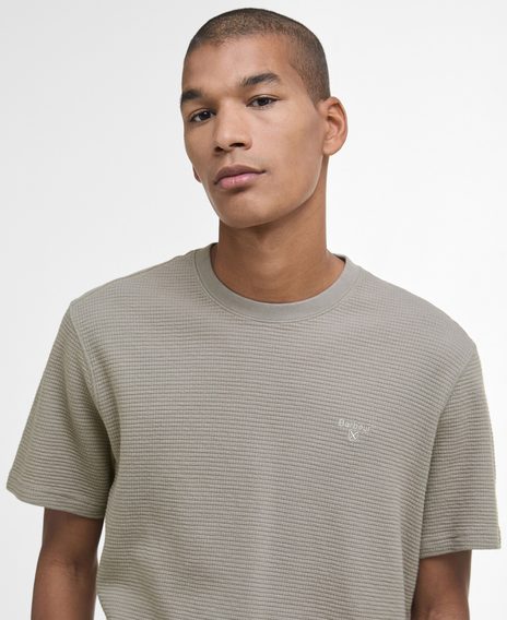 Barbour Platford Tailored Waffle T-Shirt — Concrete